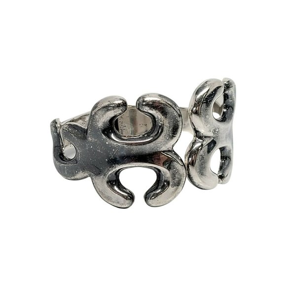 Sterling Silver Mexico Swirl Hinged Bracelet #10867 - Picture 6 of 10